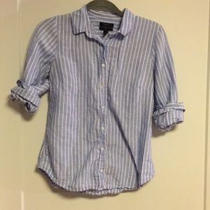 J.Crew Linen Button Up Dress Shirt Size 6